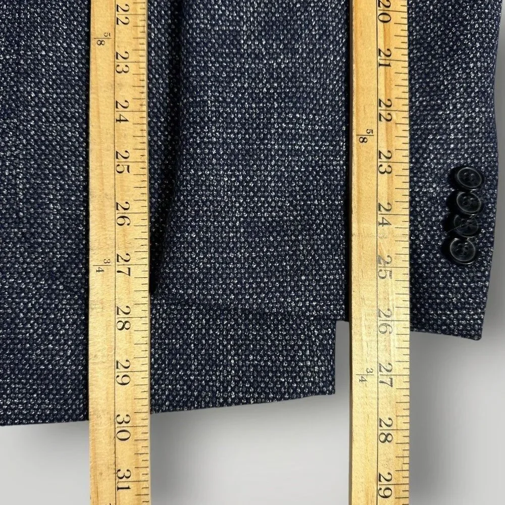 JOSEPH ABBOUD Mens Blazer Sport Coat Two Button Jacket 50R Wool Blend Navy